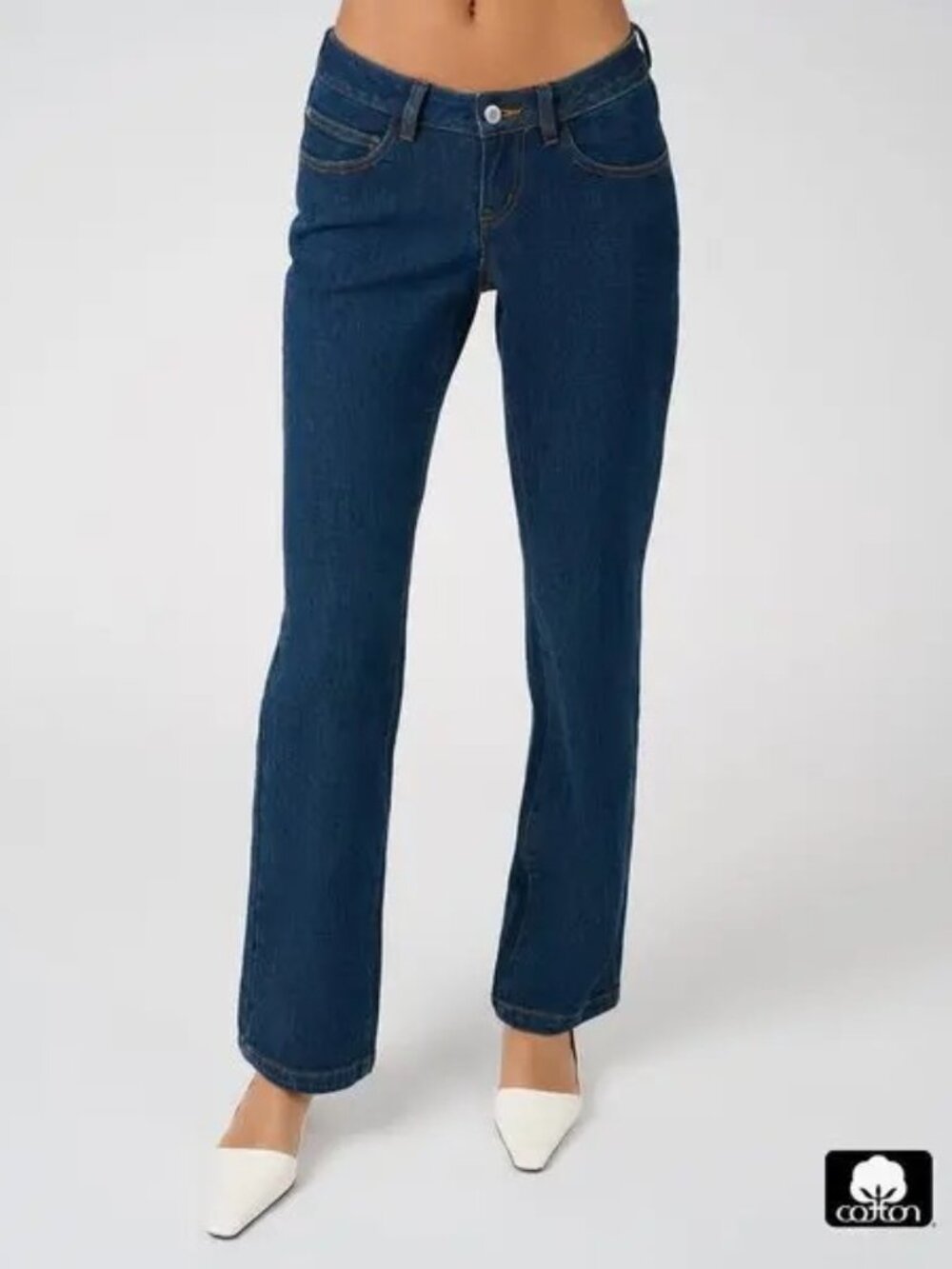 WeWoreWhat 90's straight leg jeans in dark blue wash